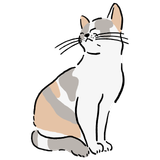 Logo cat a drawing of a cat looking aloof